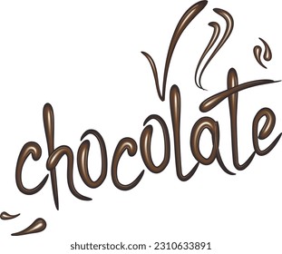 CHOCOLATE FONT TYPOGRAPHY WITH COLOR