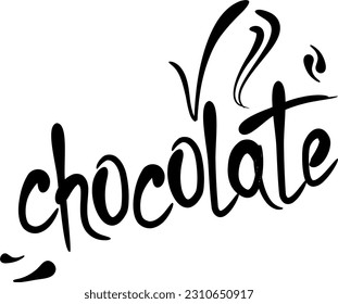 VECTOR DE SILHOUETTE DE LA TIPOGRAFÍA DE LA FUENTE DE CHOCOLATE