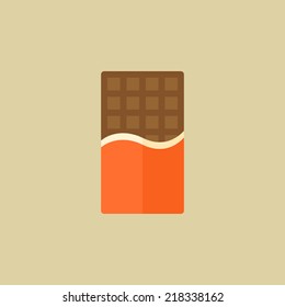 Chocolate. Food Flat Icon