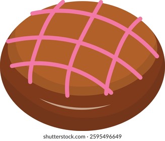 Chocolate Food Illustration with Cute Cartoon Design. Isolated Vector Graphic.