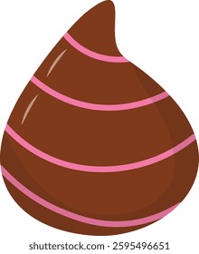 Chocolate Food Illustration with Cute Cartoon Design. Isolated Vector Graphic.