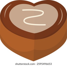 Chocolate Food Illustration with Cute Cartoon Design. Isolated Vector Graphic.