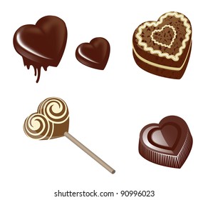 Chocolate in the form of heart