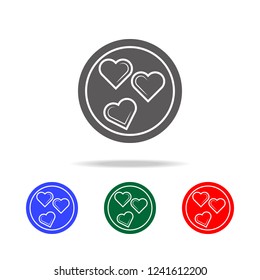 Chocolate in the form of heart icon. Elements of love in multi colored icons. Premium quality graphic design icon. Simple icon for websites, web design, mobile app, info graphics