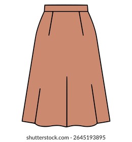 chocolate formal skirt fashion lifestyle flat color vector illustration template design