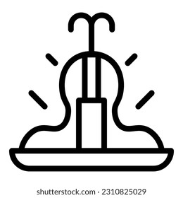 Chocolate fountain icon outline vector. Candy food. Cake bakery