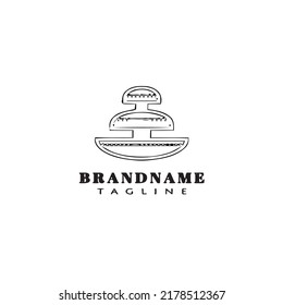 chocolate fountain logo cartoon icon design template black modern isolated vector symbol