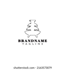 chocolate fountain logo simple icon design template black modern isolated vector illustration