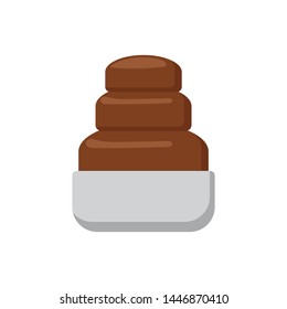 chocolate fountain, vector illustration isolated on white background