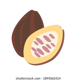 Ilustración vectorial de fruta de chocolate, puede ser utilizada para diversas necesidades como libros o animaciones, imágenes o videos complementarios. fruta hermosa y atractiva