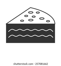 Chocolate Fudge Cake vector image to be used in web applications, mobile applications and print media. 