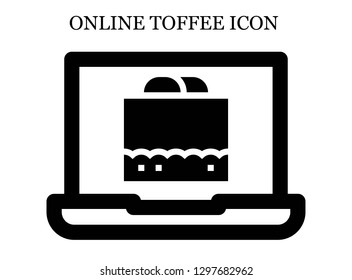 Chocolate fudge search icon. Editable Chocolate fudge search icon for web or mobile.