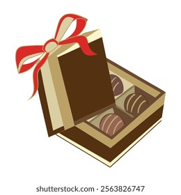 Chocolate gift box with different taste flavour