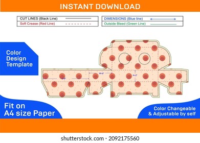 Chocolate Gift Box Packaging Dieline Template And 3D Render File