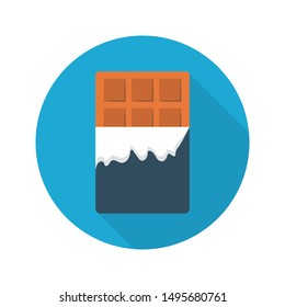 chocolate glyph flat vector icon