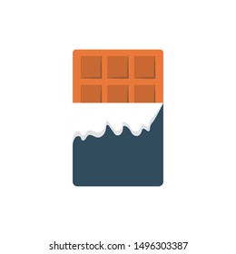 chocolate glyph flat vector icon