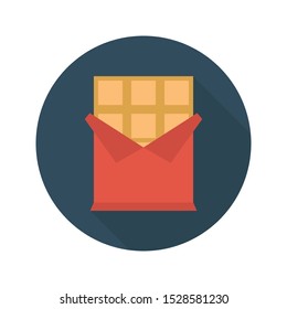 chocolate glyph flat vector icon