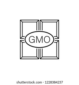 chocolate, gmo icon. Element of GMA icon for mobile concept and web apps. Thin line chocolate, gmo icon can be used for web and mobile