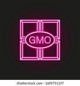 chocolate, gmo neon style icon. Simple thin line, outline vector of gmo icons for ui and ux, website or mobile application