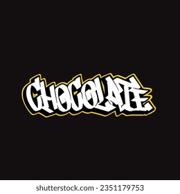 chocolate graffiti vector tagging letter word text street art