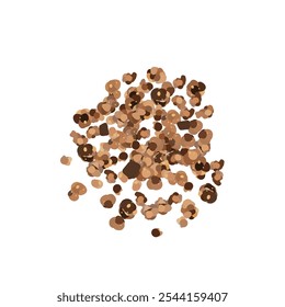 Vector de la granola del chocolate, pila aislada del icono del Muesli del cacao, cereales crujientes, Muesli de la avena con las semillas y los granos, granola del chocolate en el fondo blanco