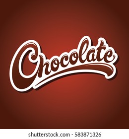 Chocolate Day Hand Drawn Lettering Design Stock Vector (Royalty Free ...