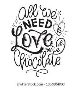 Chocolate hand lettering quote. Warm Christmas winter word composirion. Vector design elements for t-shirts, bags, posters, cards, stickers and menu