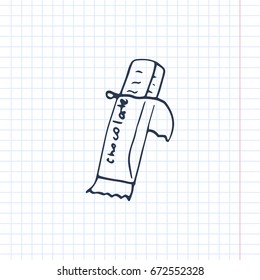 chocolate Hand-drawn vector illustration. sketch on the paper