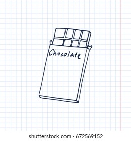 chocolate Hand-drawn vector illustration. sketch on the paper