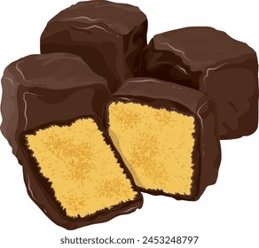 Chocolate Handmade Sponge Candy Sweet