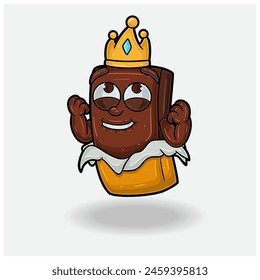 Chocolate With Happy expression. Mascot cartoon character for flavor, strain, label and packaging product. Vector Illustration