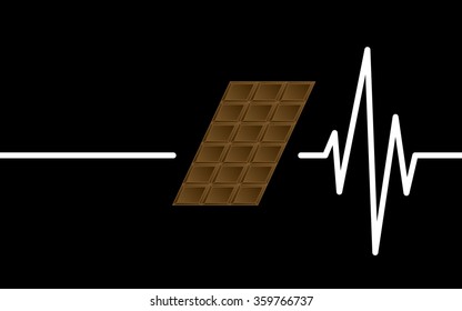 chocolate heart beating, can not live without chocolate