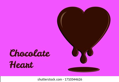 Schokolade Herz flache Vektorillustration Illustration. Sweet Valentine Konzept.