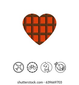 Chocolate Heart Icon