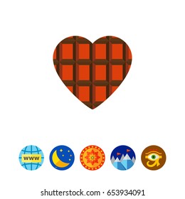 Chocolate Heart Icon