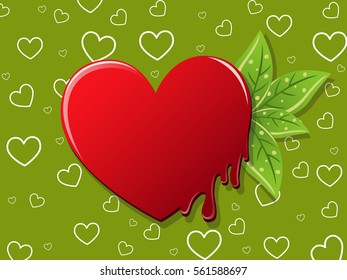 Chocolate heart icon vector Valentine's day on color background