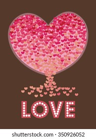chocolate heart vector