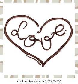 Chocolate HEART in vector illustration