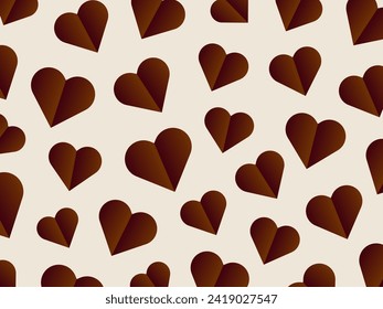 Fondo del patrón sin inconvenientes de los corazones de chocolate