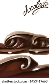 chocolate hot black caramel cocoa illustration background pattern vector