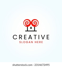 Plantilla de vectores de diseño de logotipo de Chocolate House
