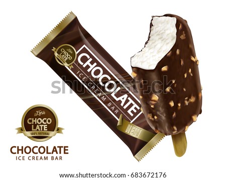 Download Chocolate Ice Cream Bar Design Attractive Stock Vector (Royalty Free) 683672176 - Shutterstock