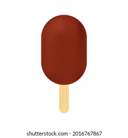 Chocolate Ice Cream Bar icon. Ice Cream icon. Vector illustration.