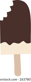 Chocolate ice cream bar vector