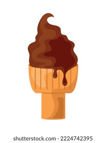 chocolate ice cream cone icon