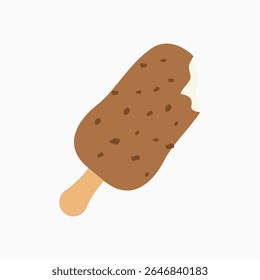 chocolate ice cream flat icon illustration