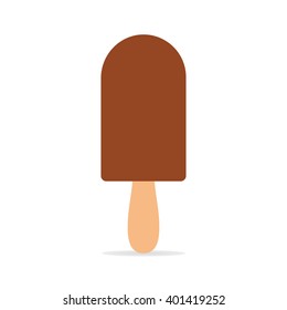 Chocolate ice cream flat icon