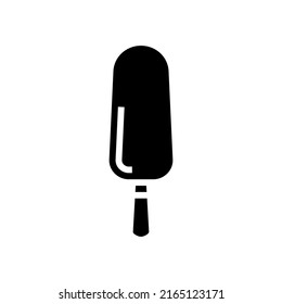 chocolate ice cream glyph icon vector. chocolate ice cream sign. isolated contour symbol black illustration