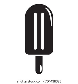 Chocolate ice cream icon. Simple illustration of chocolate ice cream vector icon for web