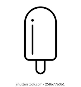 Chocolate ice cream icon in thin line style